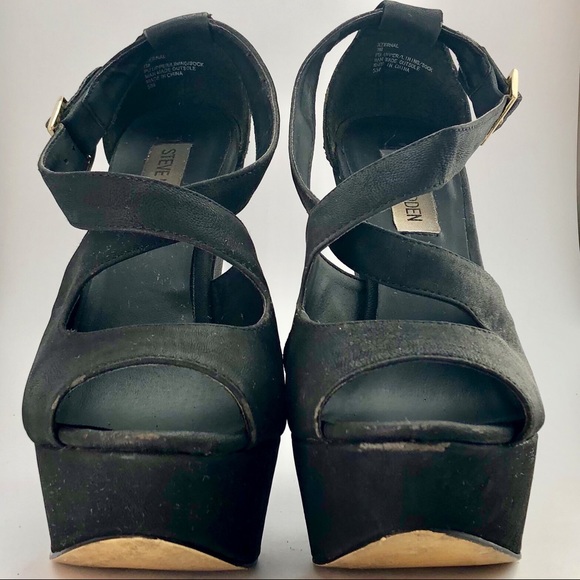 Steve Madden black Xternal wedge - Picture 2 of 7